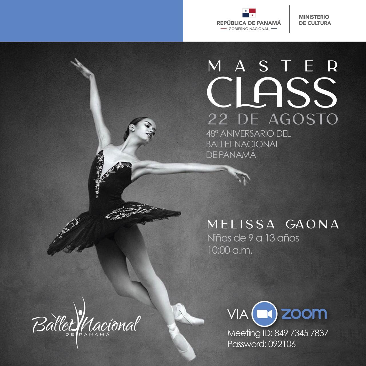 Ballet will conduct virtual master's classes in its 48-year Founding