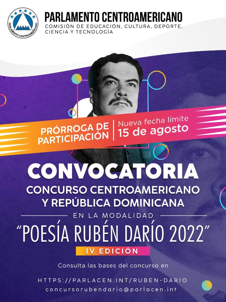 4th edition of the Central American Poetry Reuben Darius competition 2022