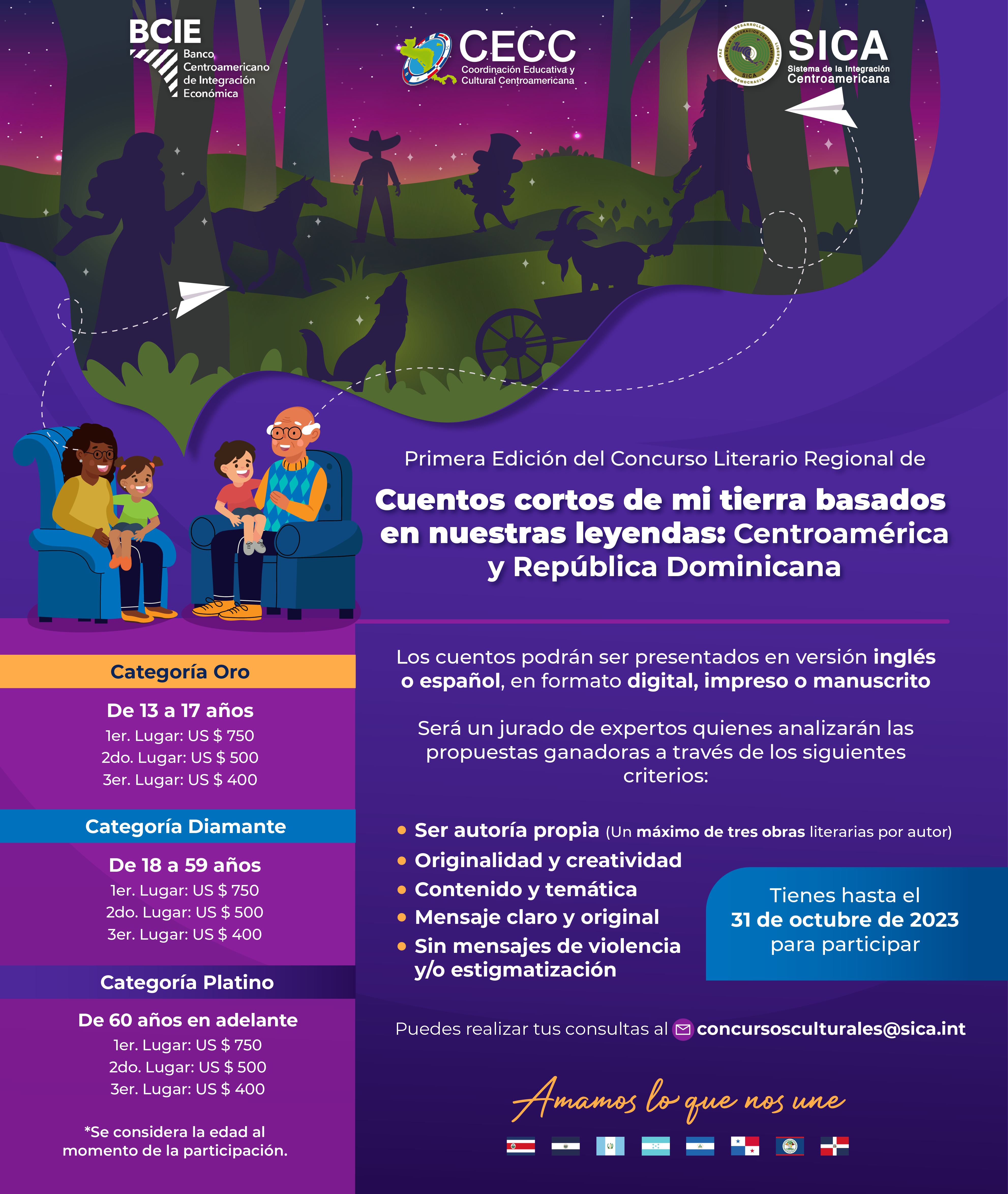 < strong > MiCultura invites you to participate in the first edition of the regional literary contest of My Earth's short stories < / strong >