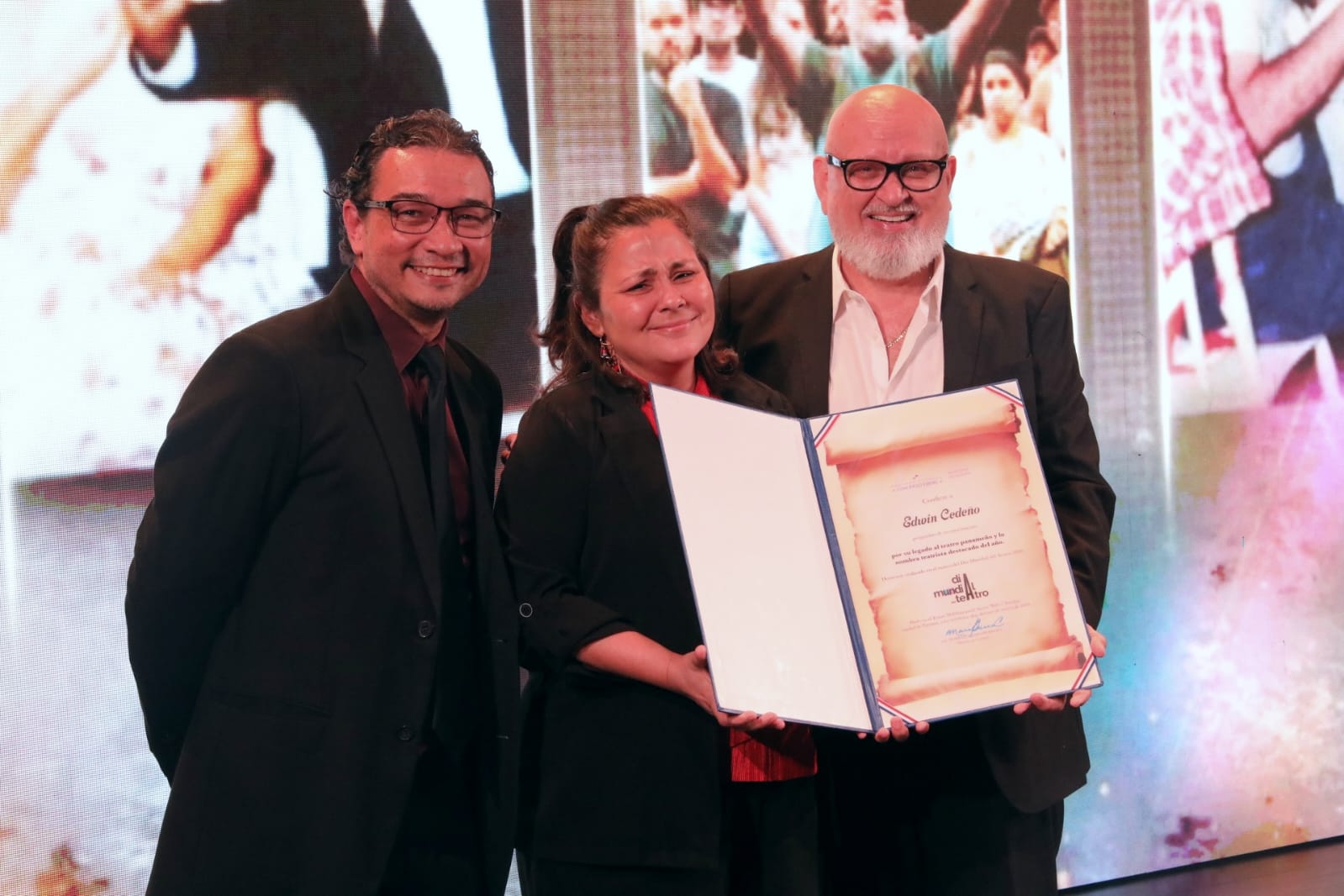 The occasion to pay tribute to Edwin Cedeño as part of the World Theater Day