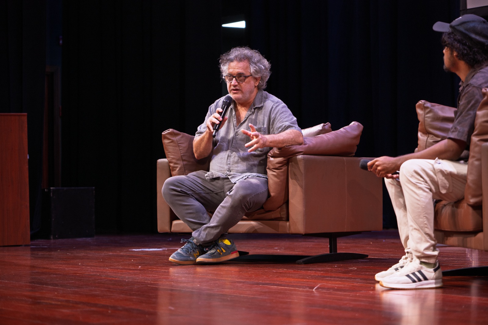 Abner Benaim presents his film "Tropical Paradise" at the Center of Art and Culture at Colón